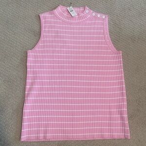NWT Talbots Knit Sleeveless Mock Neck Top